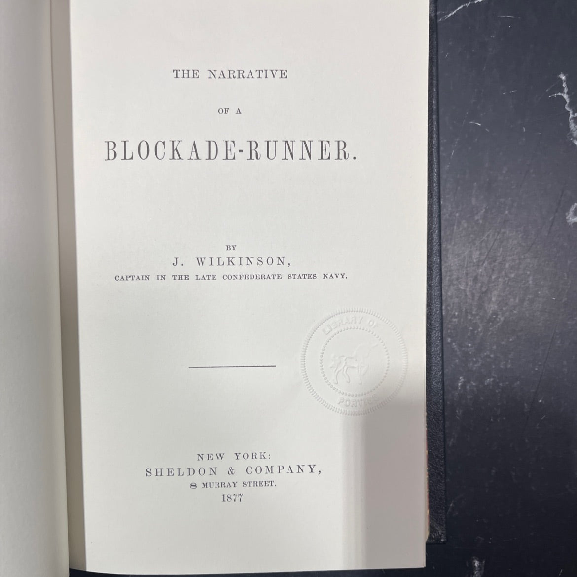 the narrative of a blockade runner book, by j. wilkinson, 1984 Leather image 2