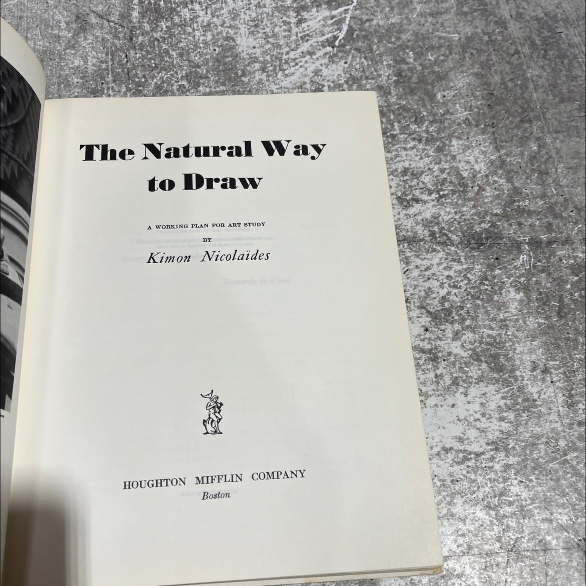 the natural way to draw book, by Kimon Nicolaïdes, 1941 Hardcover image 2