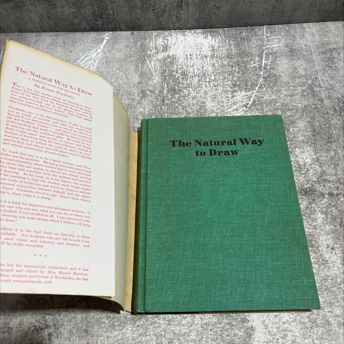 the natural way to draw book, by Kimon Nicolaïdes, 1941 Hardcover image 4
