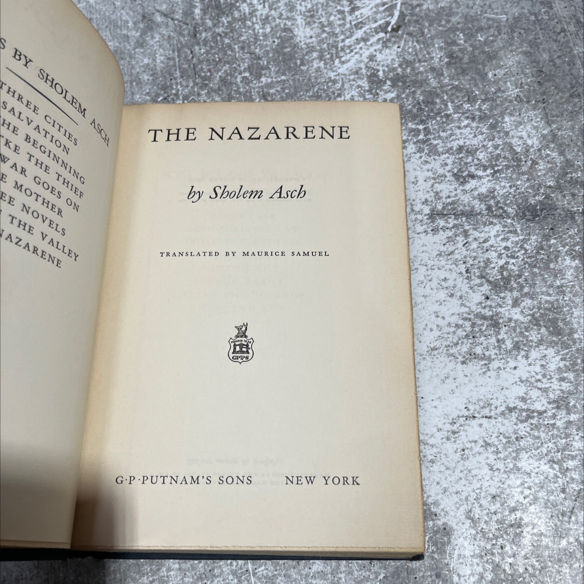 the nazarene book, by sholem asch, 1939 Hardcover image 2