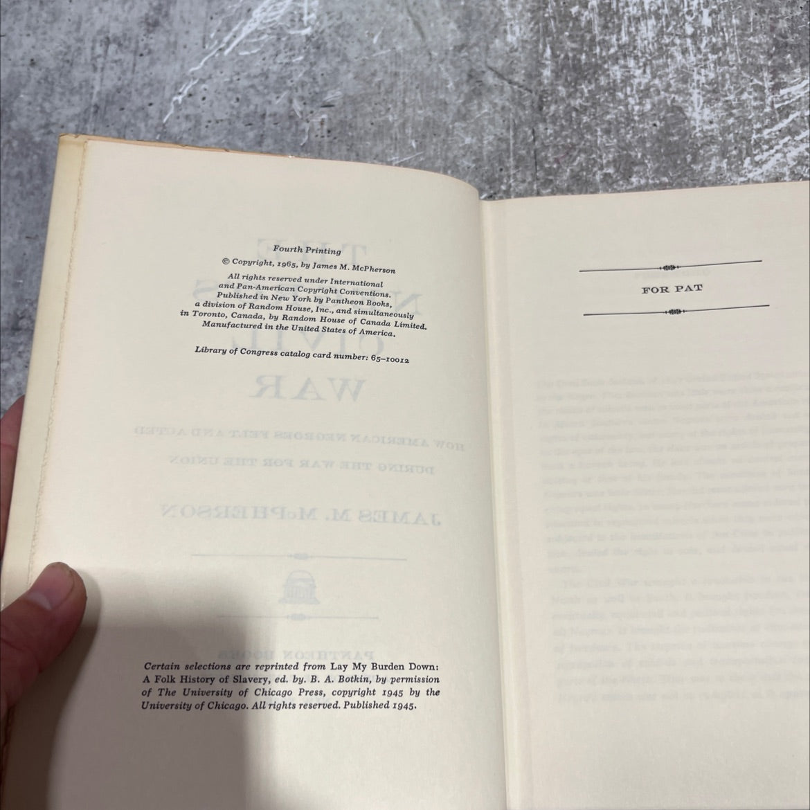 the negro's civil war how american negroes felt and acted during the war for the union book, by james m. mcpherson, image 3
