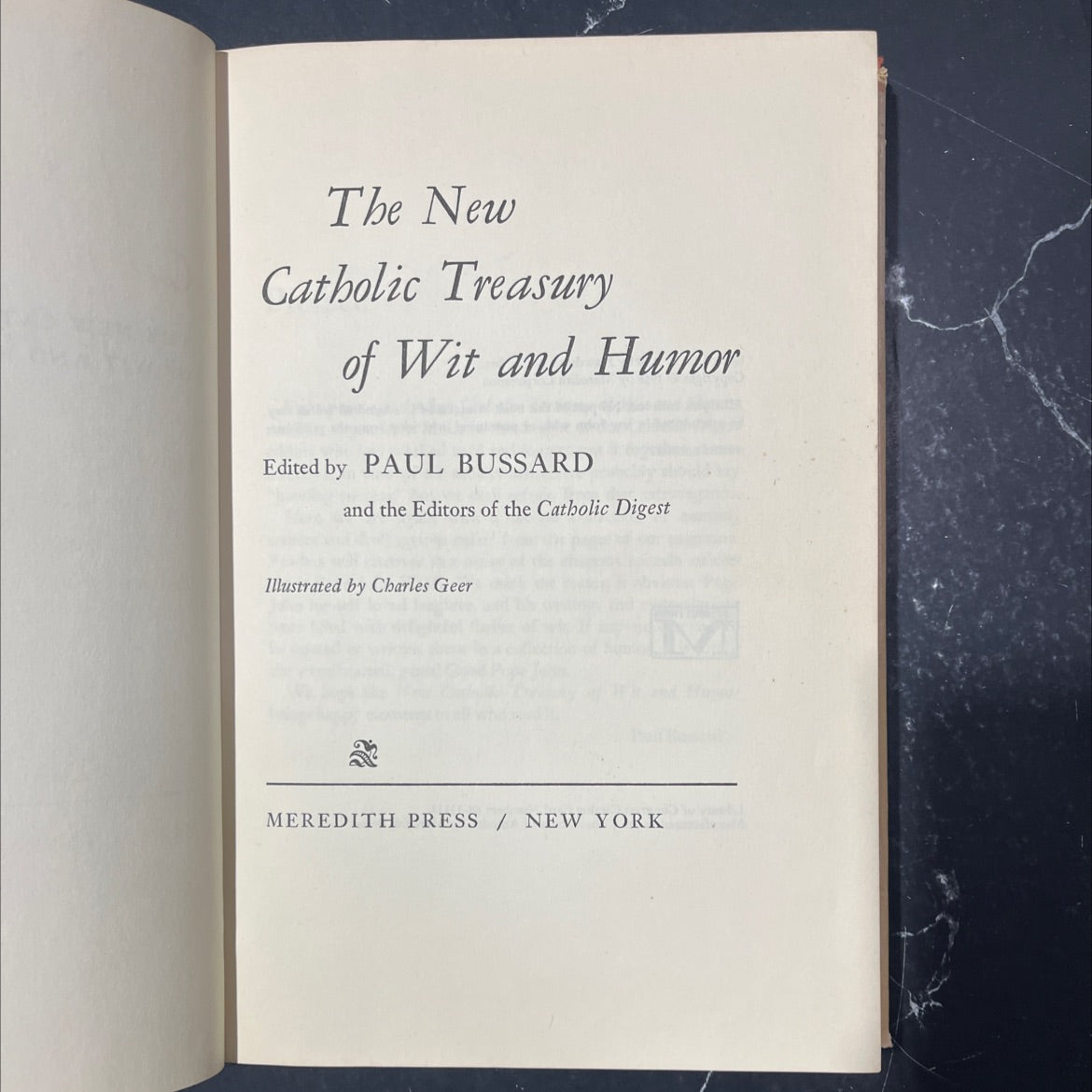 the new catholic treasury of wit and humor book, by paul bussard, 1968 Hardcover image 2