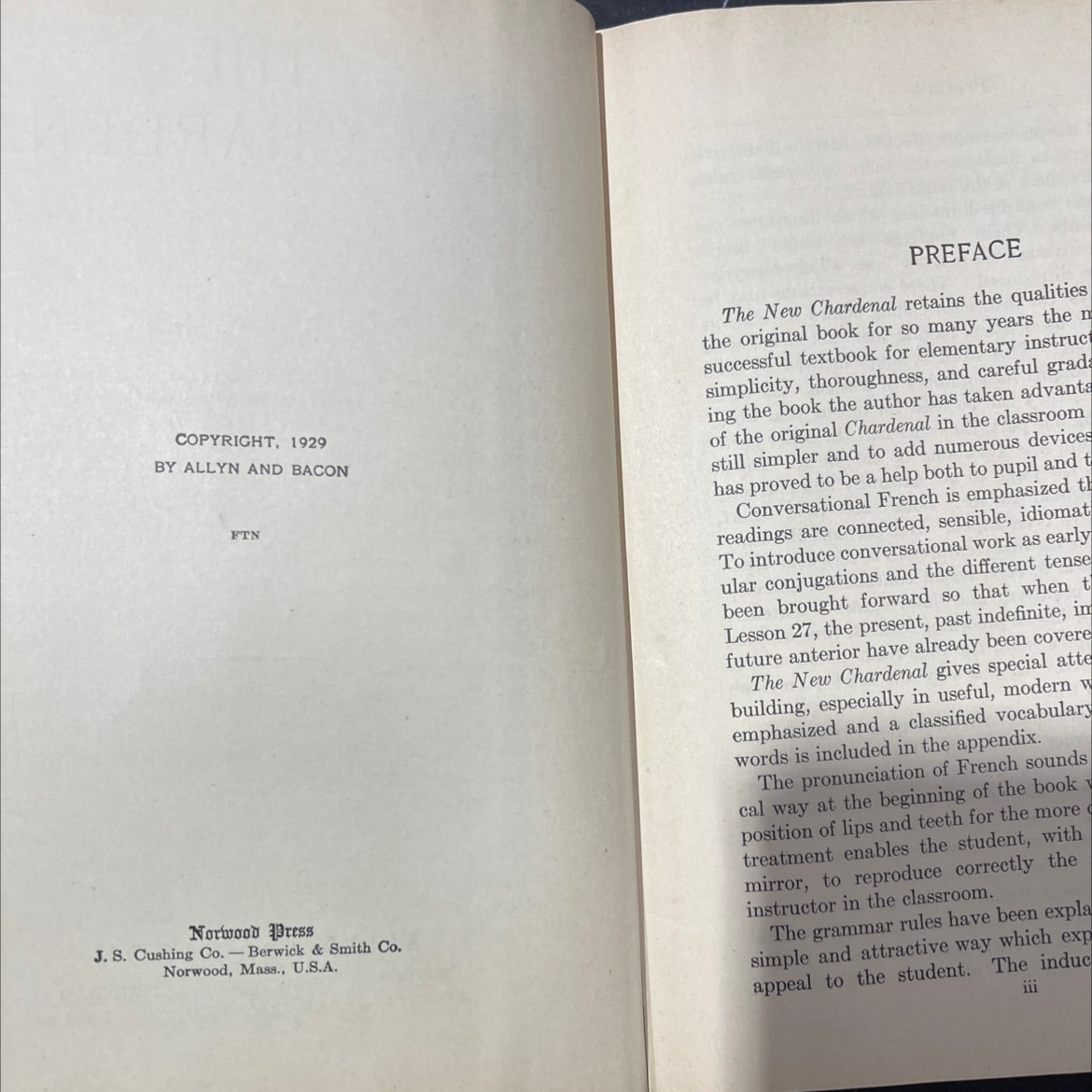 the new chardenal book, by w. h. grosjean, 1929 Hardcover image 3