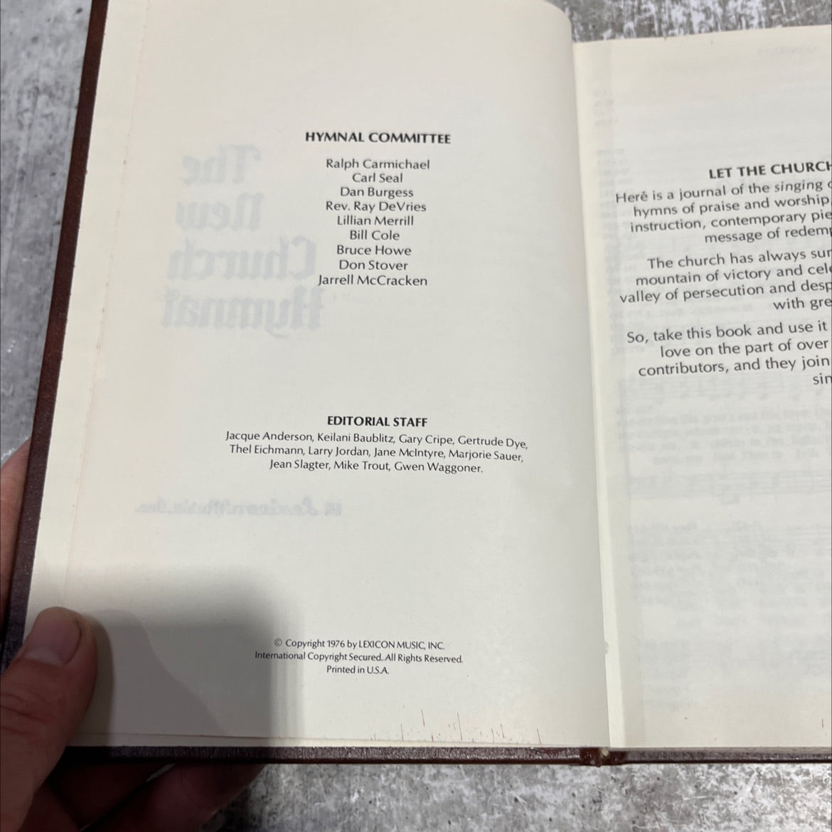 the new church hymnal book, by natz janoti, 1976 Hardcover image 3