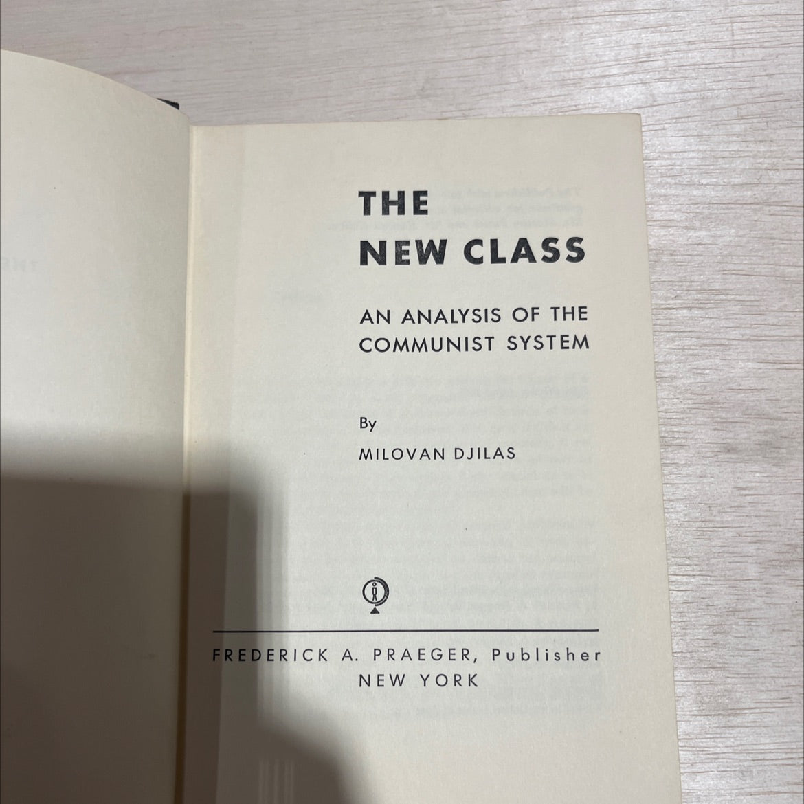 the new class an analysis of the communist system book, by milovan djilas, 1957 Hardcover image 2