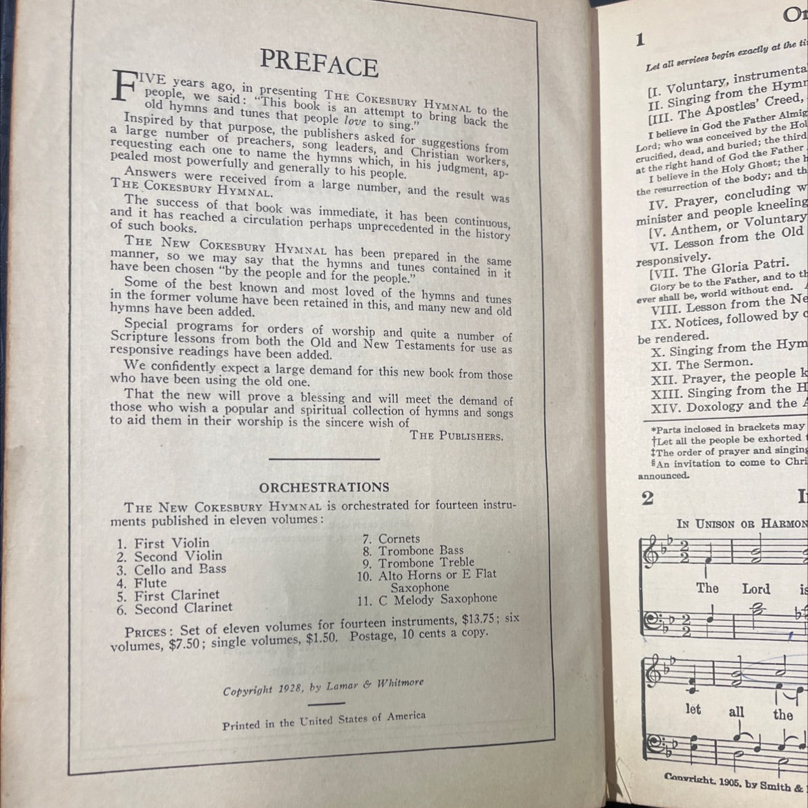 the new cokesbury hymnal for general use in religious meetings book, by charles c. washburn, 1928 Hardcover image 3