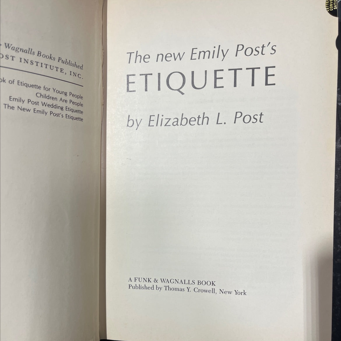 the new emily post's etiquette book, by emily post, 1975 Hardcover image 2