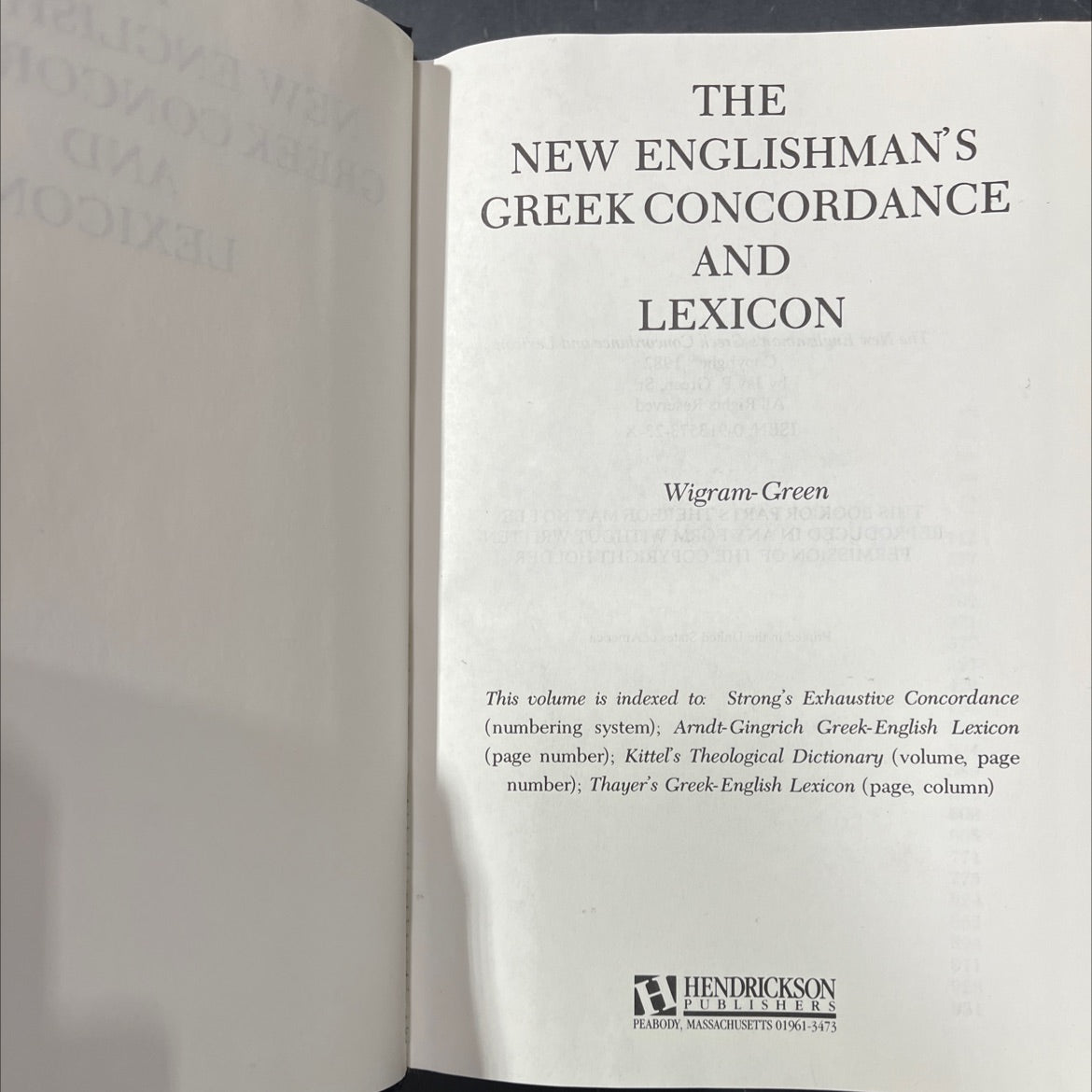the new englishman's greek concordance and lexicon book, by Jay P. Green, Sr., 1982 Hardcover image 2