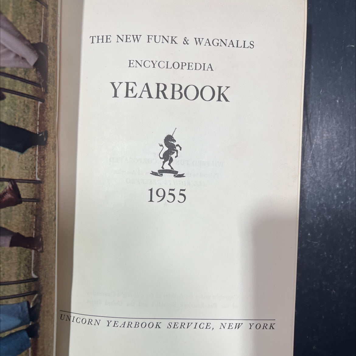 the new funk & wagnalls encyclopedia yearbook 1955 book, by unknown, 1956 Hardcover image 2