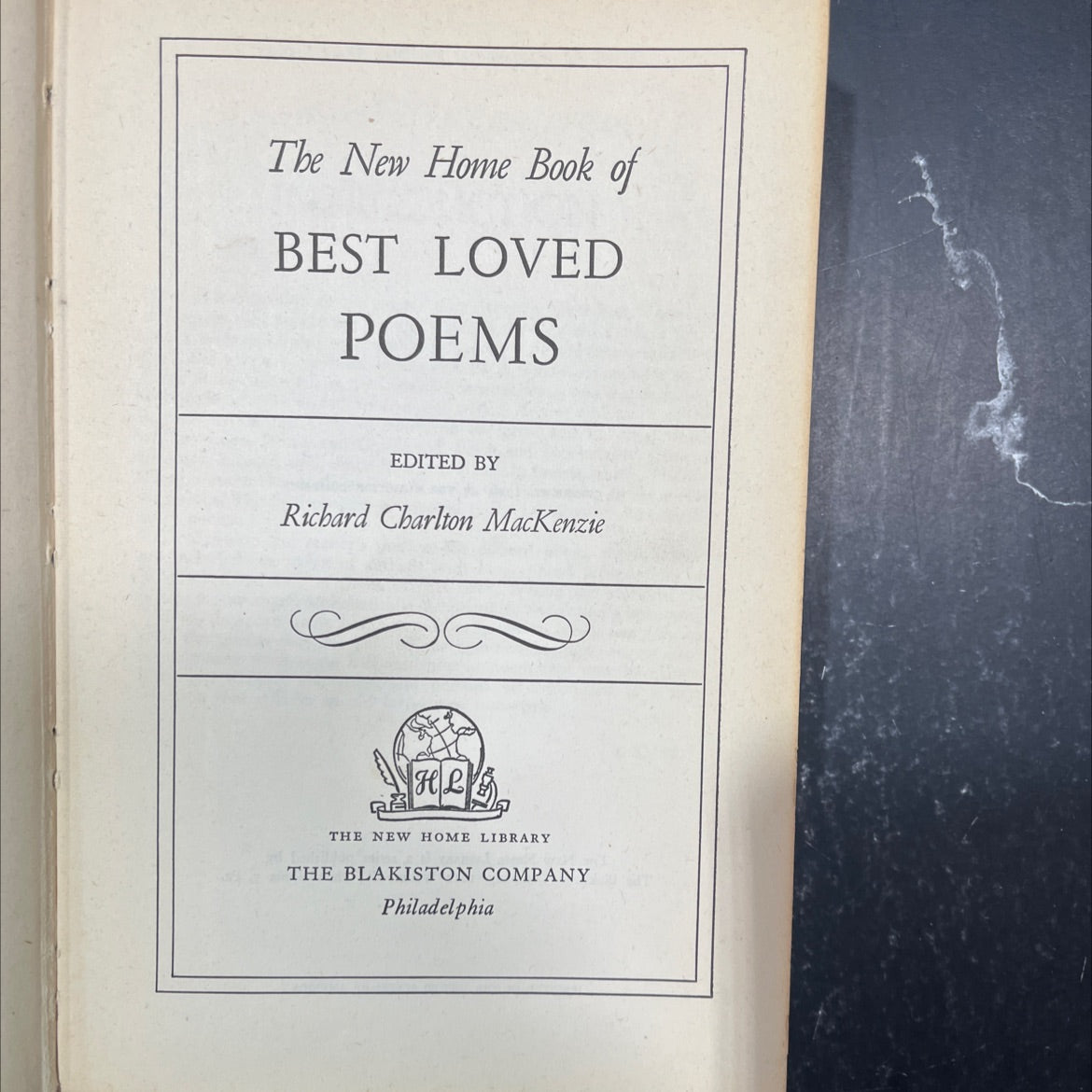the new home book of best loved poems book, by richard charlton mackenzie, 1946 Hardcover image 2