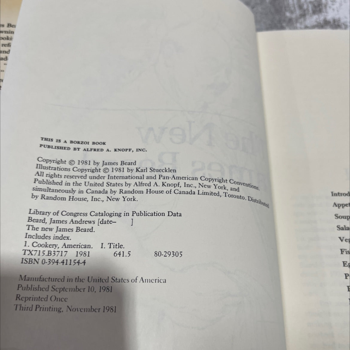 the new james beard book, by James Beard, 1981 Hardcover image 3