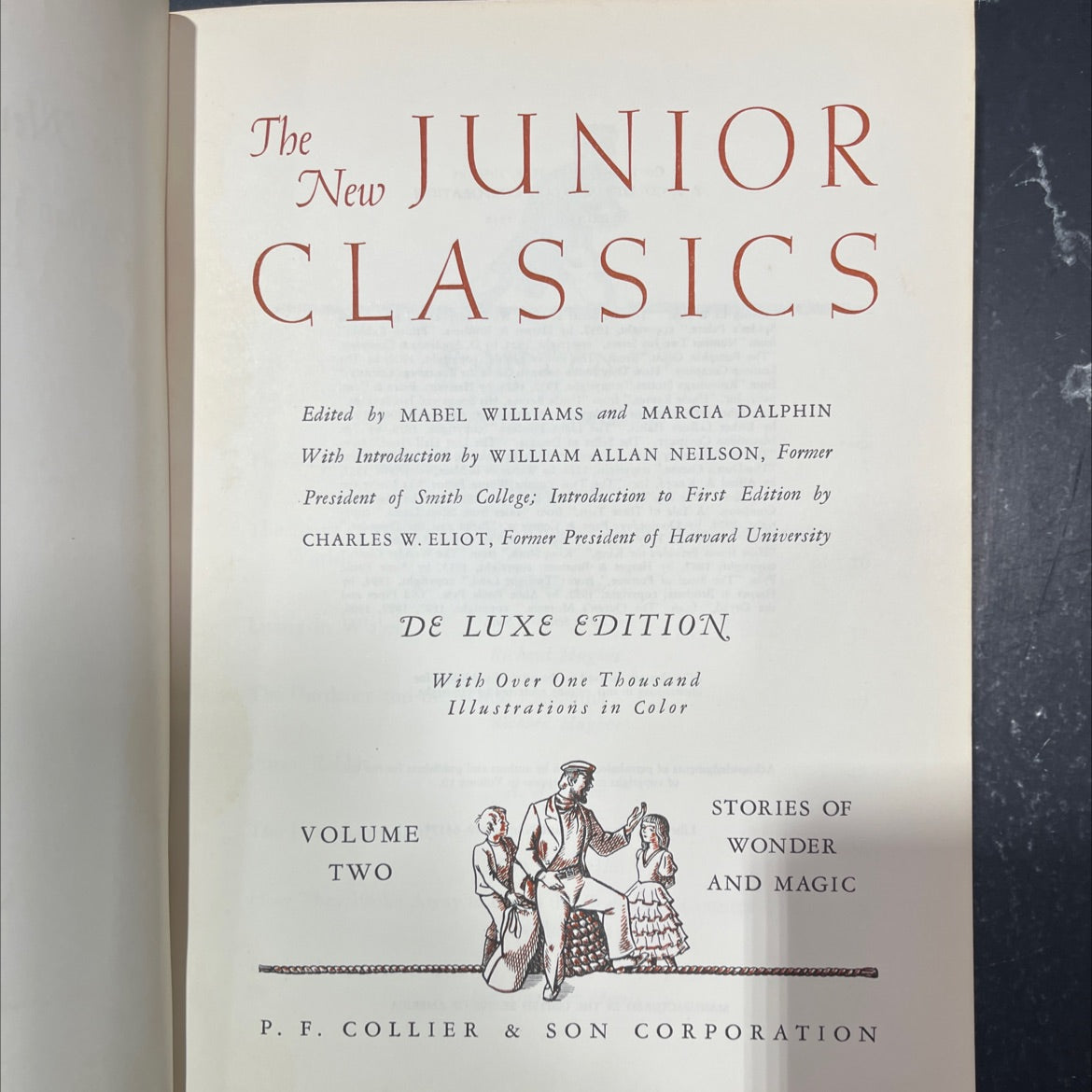 the new junior classics volume two stories of wonder and magic book, by mabel williams, marcia dalphin, 1949 Hardcover image 2