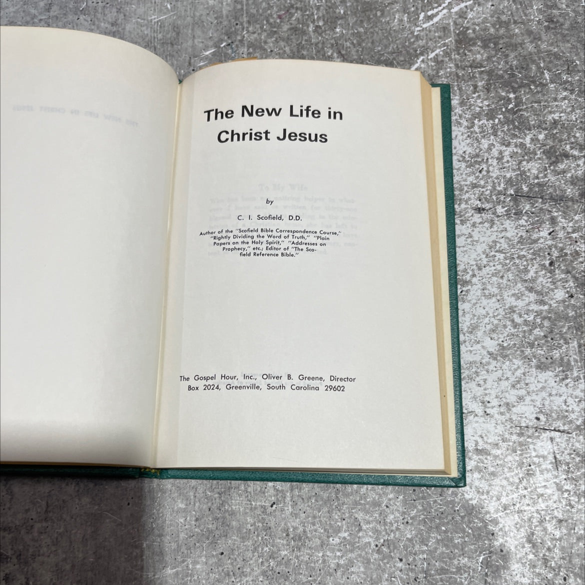 the new life in christ jesus book, by c. i. scofield, 1970 Hardcover image 2