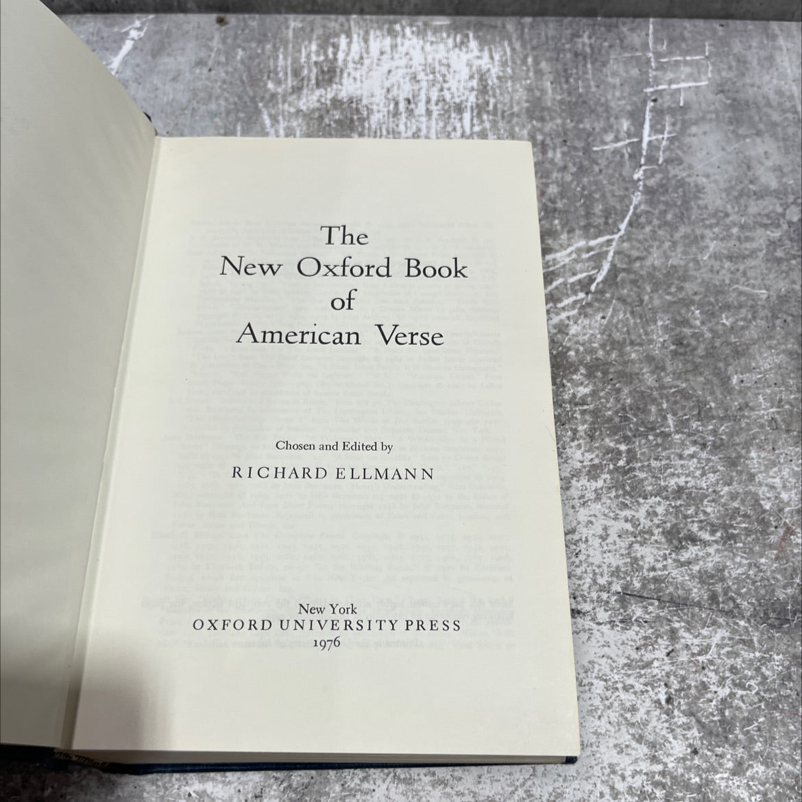 the new oxford book of american verse book, by richard ellmann, 1976 Hardcover image 2