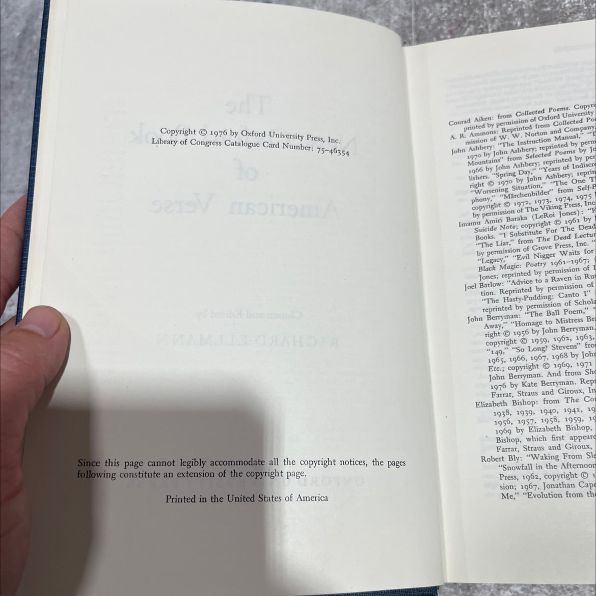 the new oxford book of american verse book, by richard ellmann, 1976 Hardcover image 3