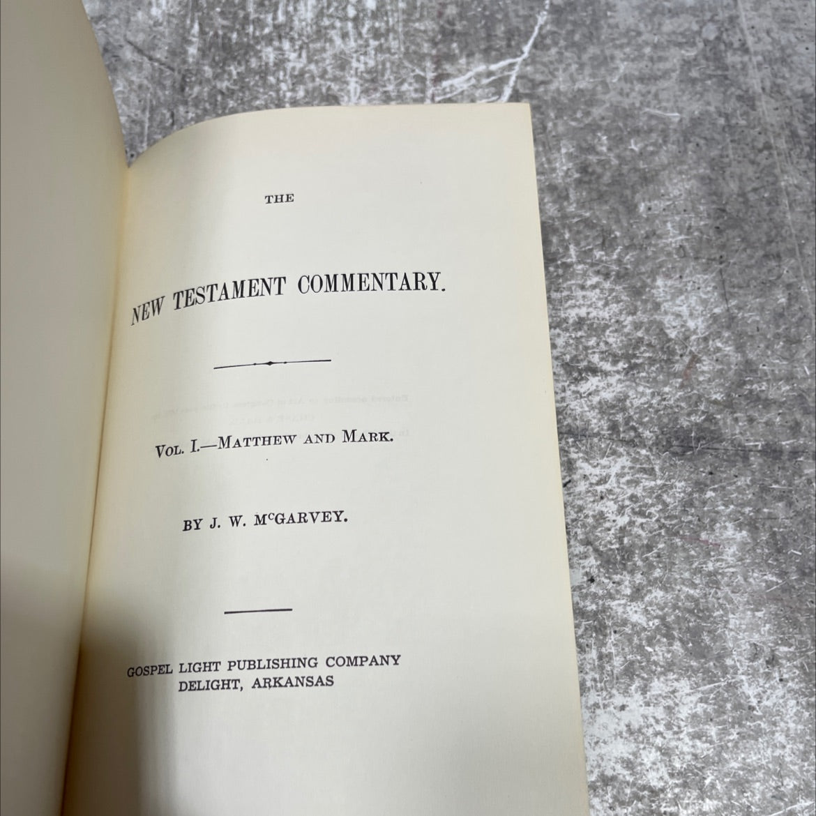 the new testament commentary. vol. i.-matthew and mark book, by j. w. mcgarvey, 1875 Hardcover image 2