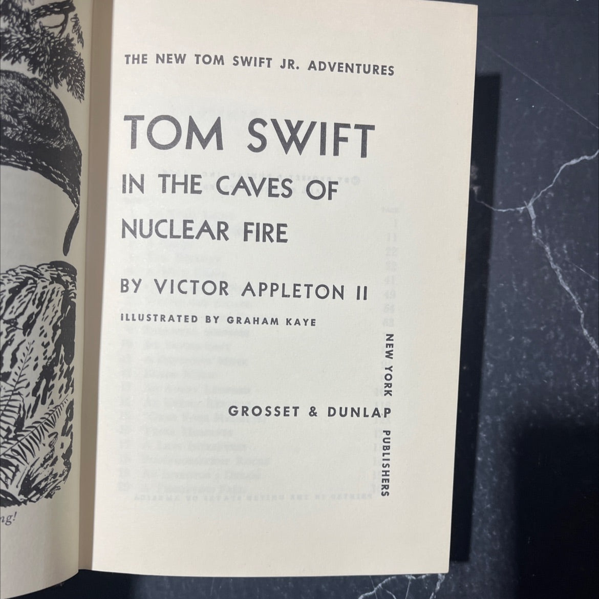 the new tom swift jr. adventures: tom swift in the caves of nuclear fire book, by victor appleton II, 1956 Hardcover image 2