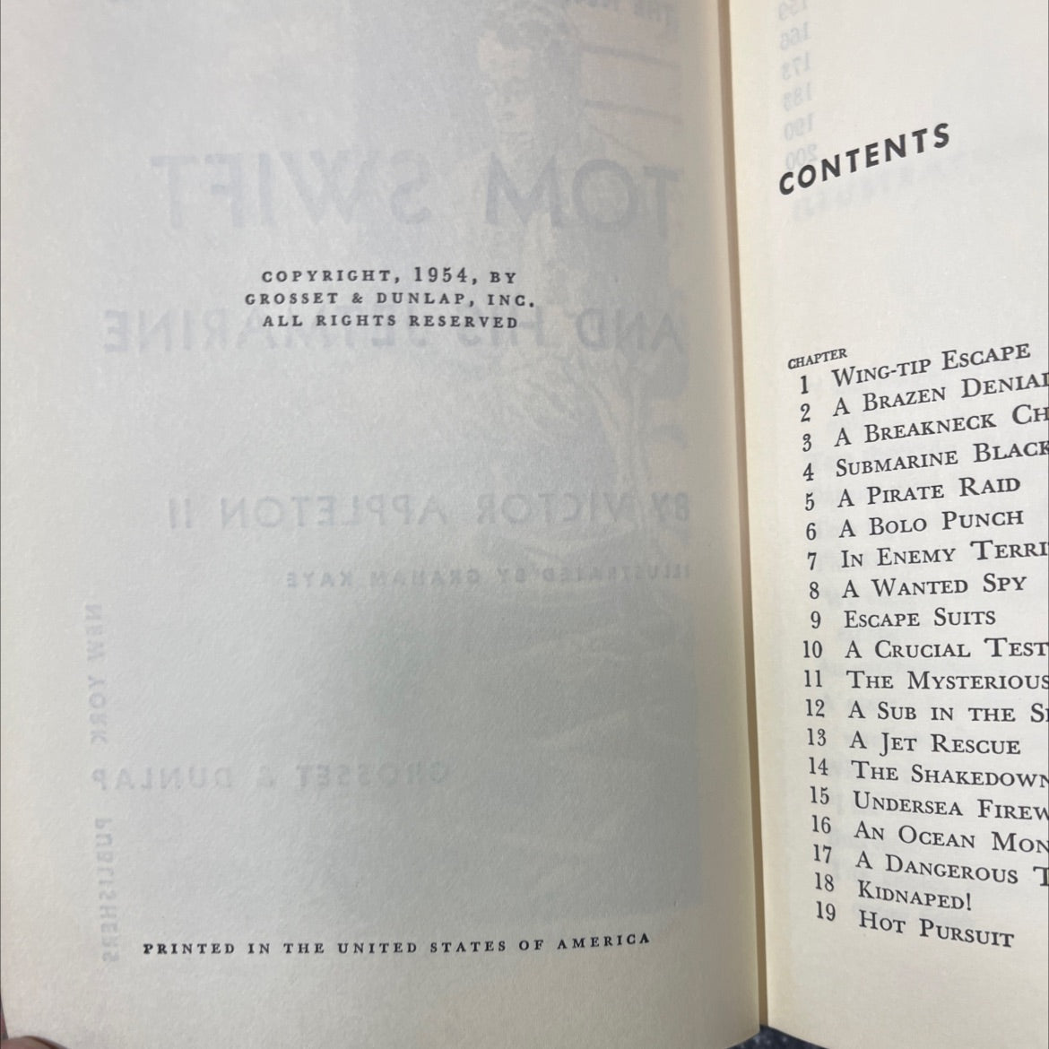 the new tom swift jr. adventures tom swift and his jetmarine book, by victor appleton ii, 1954 Hardcover image 3