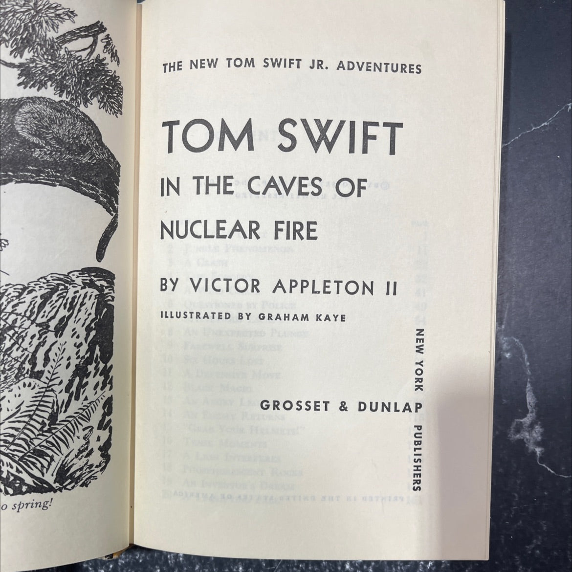 the new tom swift jr. adventures tom swift in the caves of nuclear fire book, by victor appleton ii, 1956 Hardcover image 2