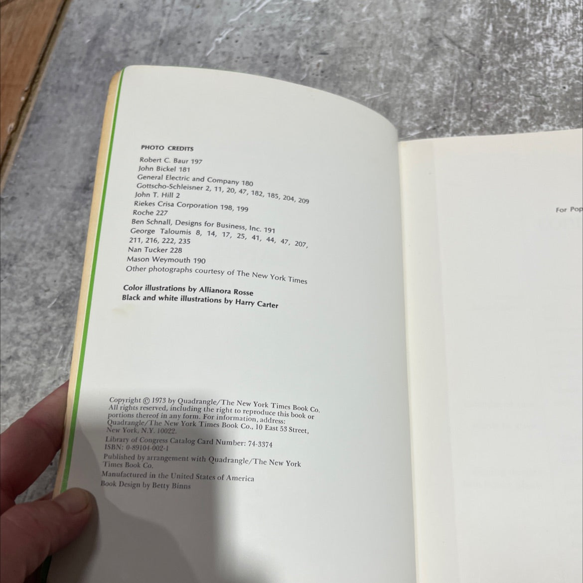 the new york times book of house plants book, by allianora rosse, 1973 Paperback image 3