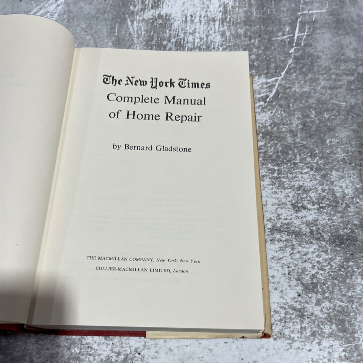 the new york times complete manual of home repair book, by bernard gladstone, 1971 Hardcover image 2
