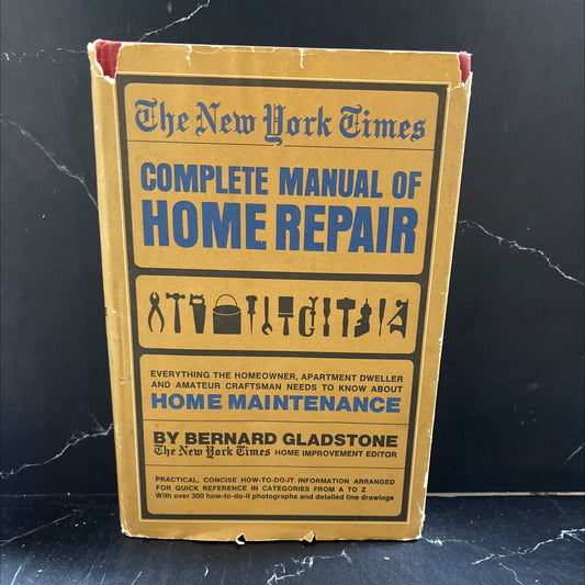 the new york times complete manual of home repair book, by bernard gladstone, 1971 Hardcover image 1