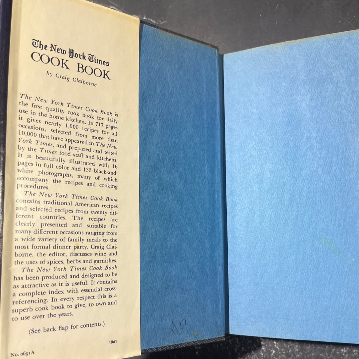 the new york times cook book book, by craig claiborne, 1961 Hardcover image 4