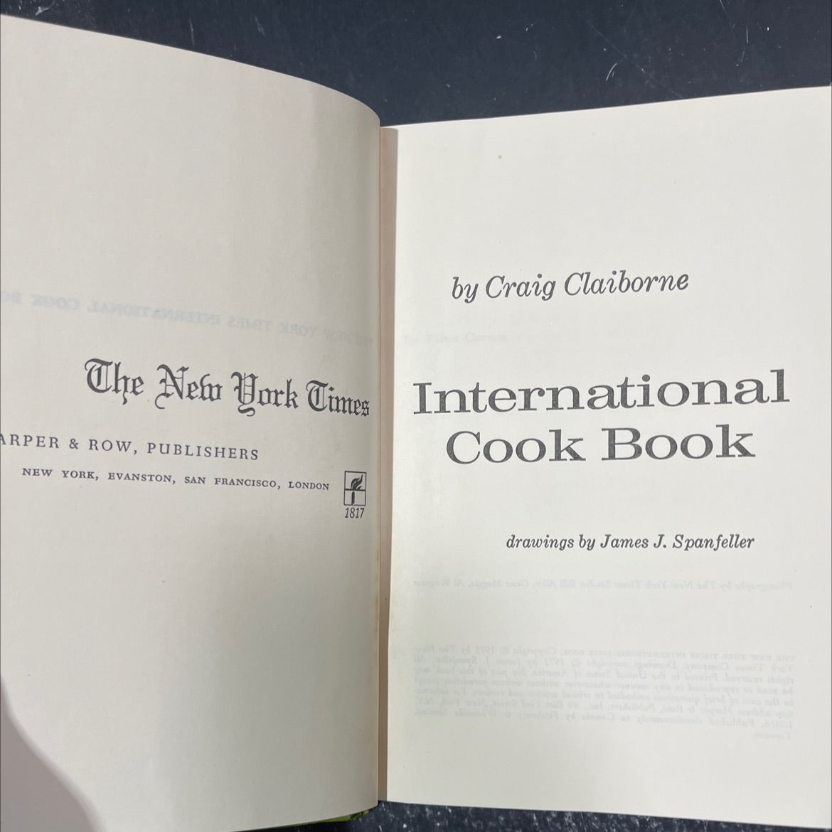 the new york times international cook book book, by craig claiborne, 1971 Hardcover image 2