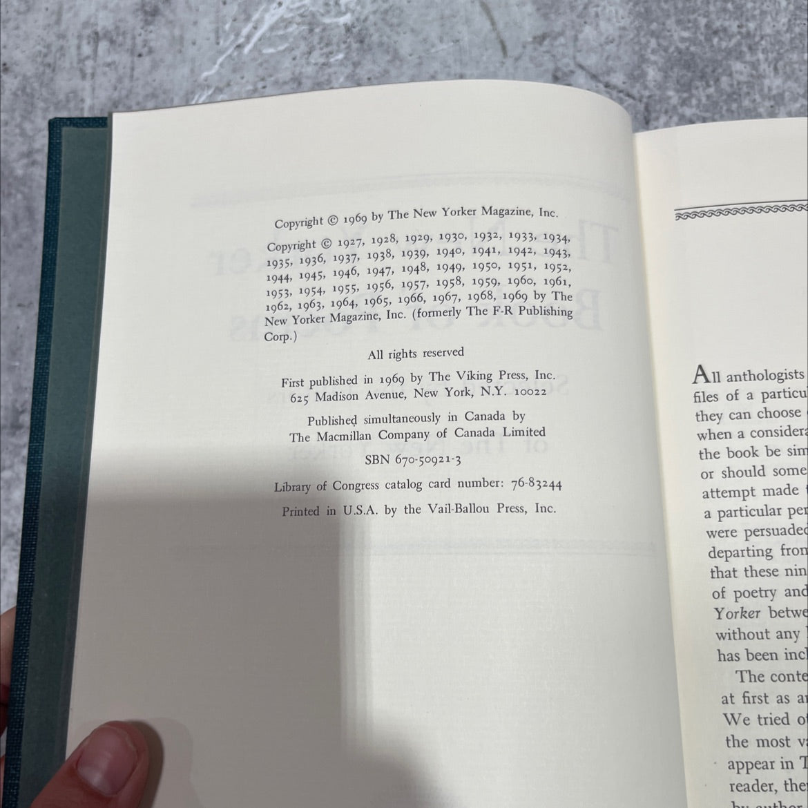 the new yorker book of poems book, by the editors of the new yorker, 1969 Hardcover image 3