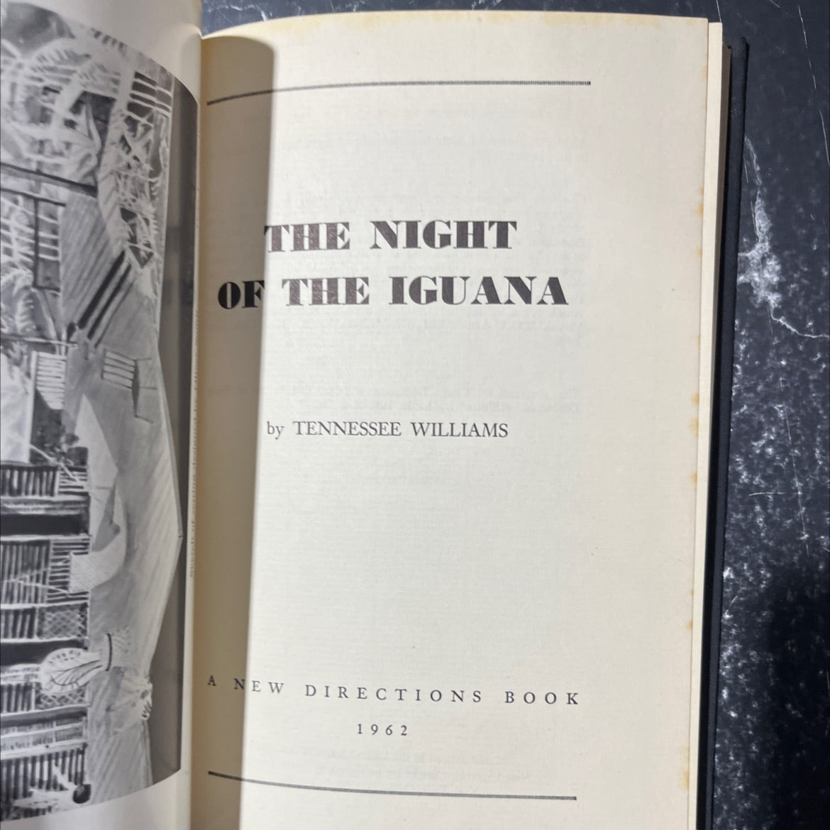the night of the iguana book, by tennessee williams, 1962 Hardcover image 2