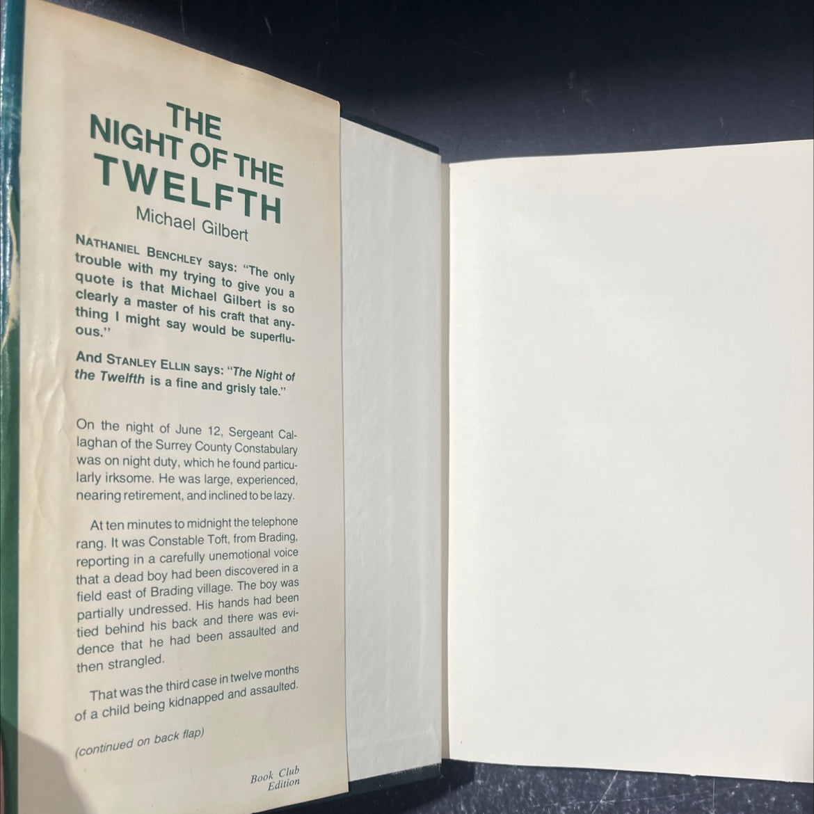 the night of the twelfth book, by Michael Gilbert, 1976 Hardcover image 4
