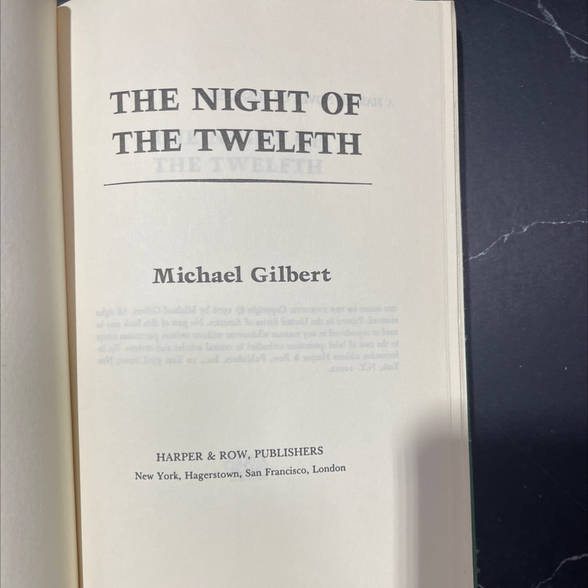 the night of the twelfth book, by Michael Gilbert, 1976 Hardcover image 2