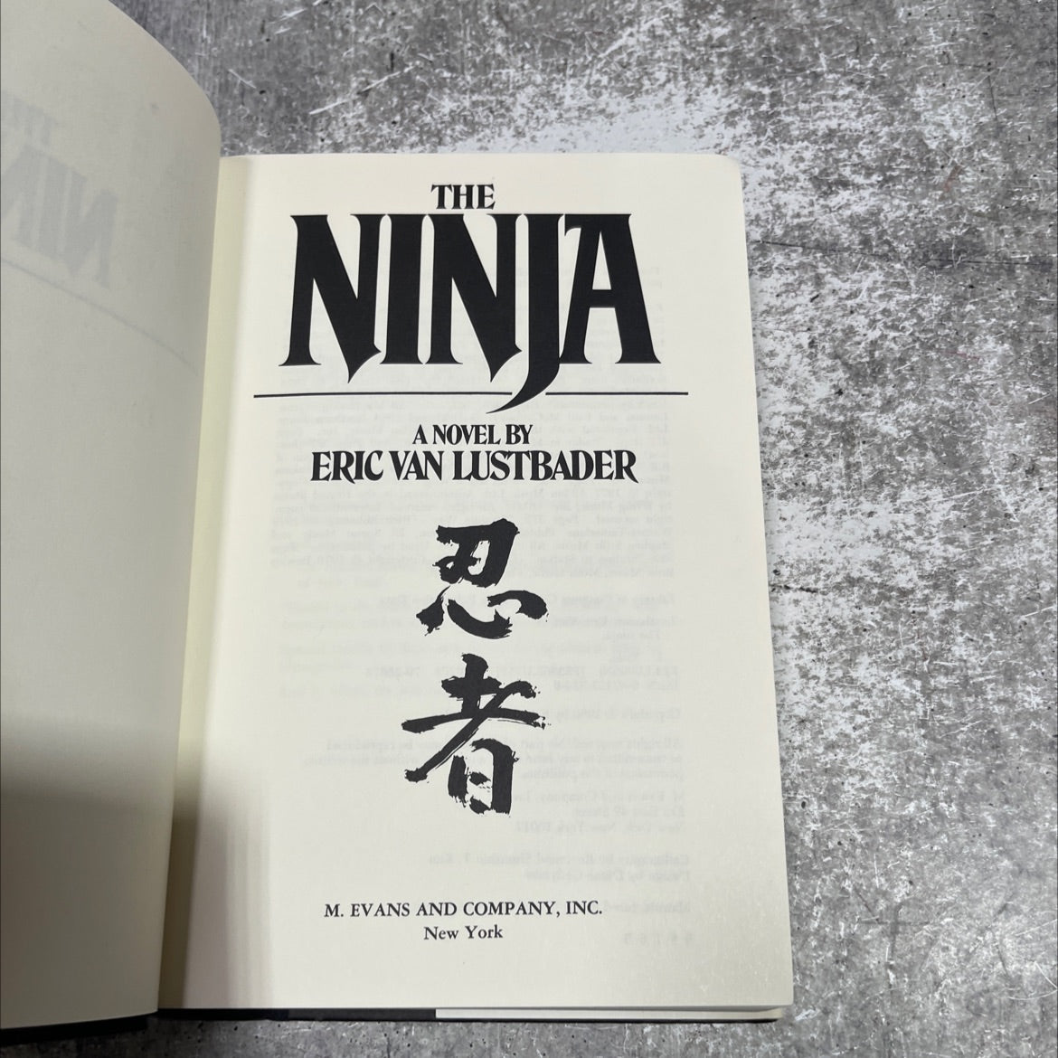 the ninja book, by eric van lustbader, 1980 Hardcover image 2