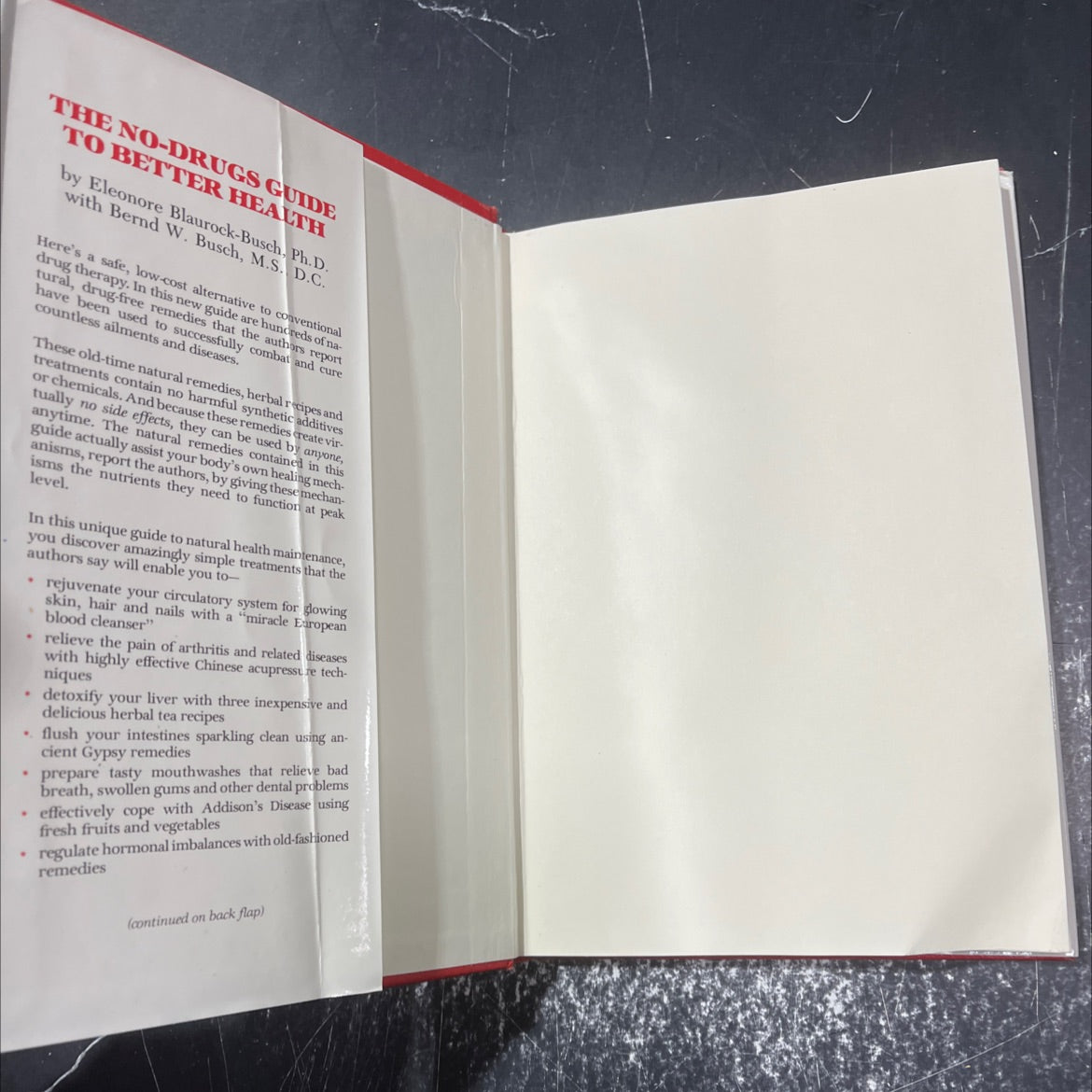 the no-drugs guide to better health book, by Eleonore Blaurock-Busch, 1984 Hardcover image 4