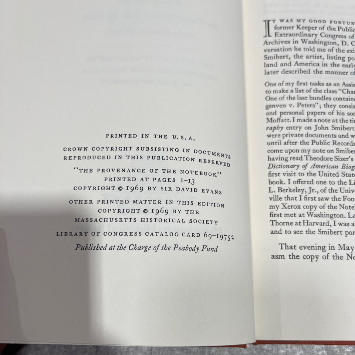the notebook of john smibert book, by arle moody, chairman, 1969 Hardcover image 3