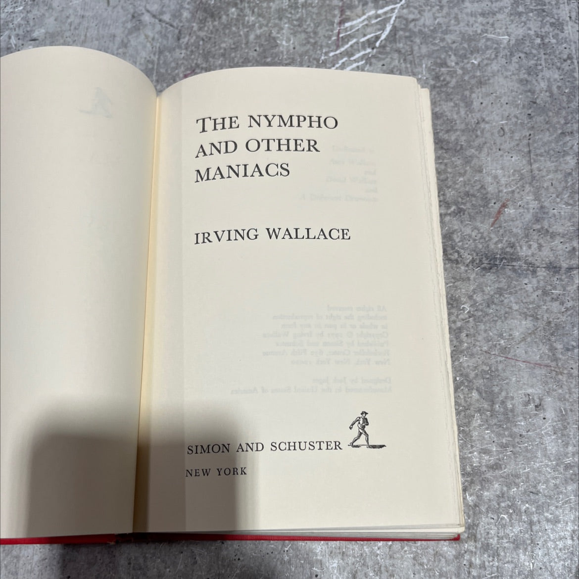 the nympho and other maniacs book, by irving wallace, 1971 Hardcover image 2