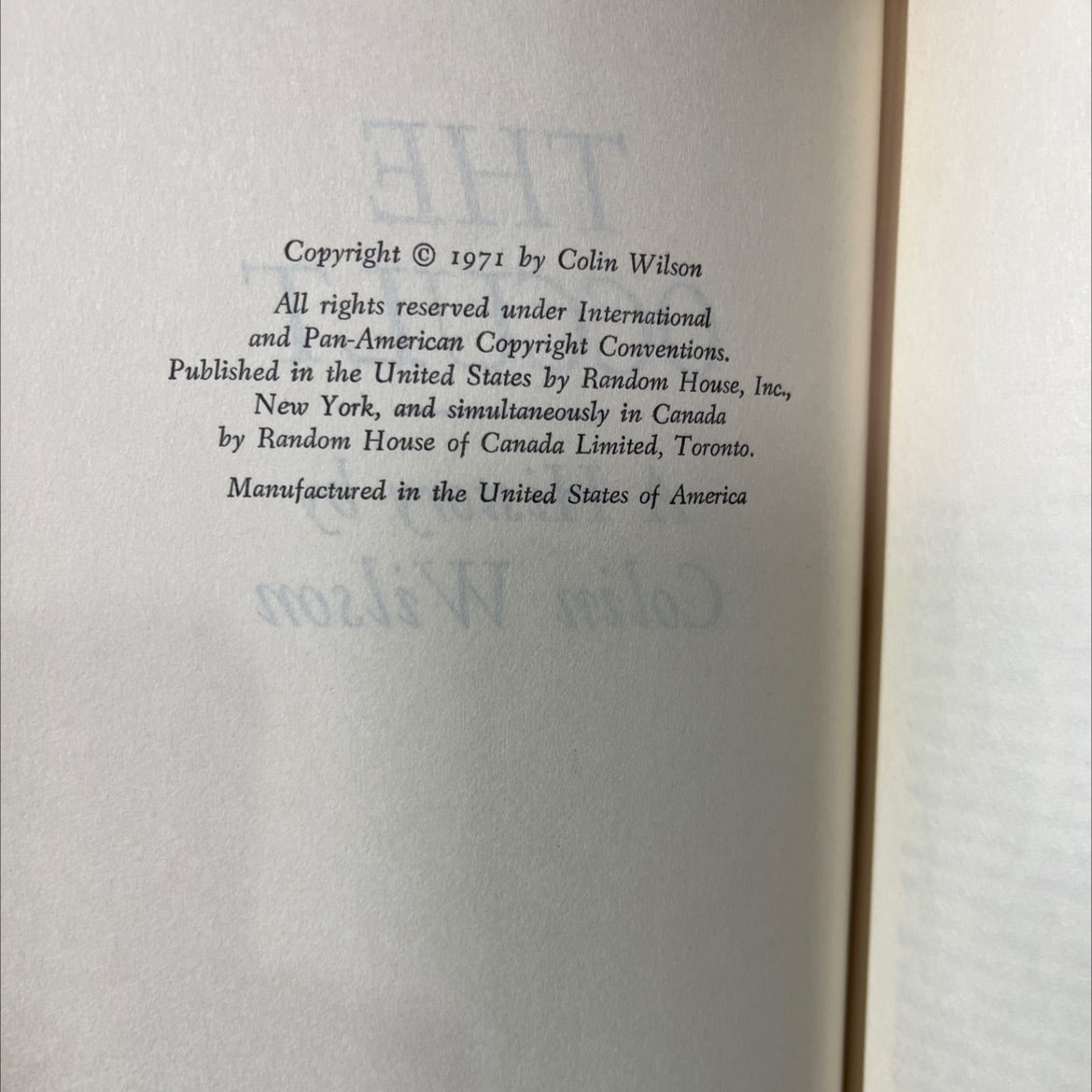 the occult book, by Colin Wilson, 1971 Hardcover image 3