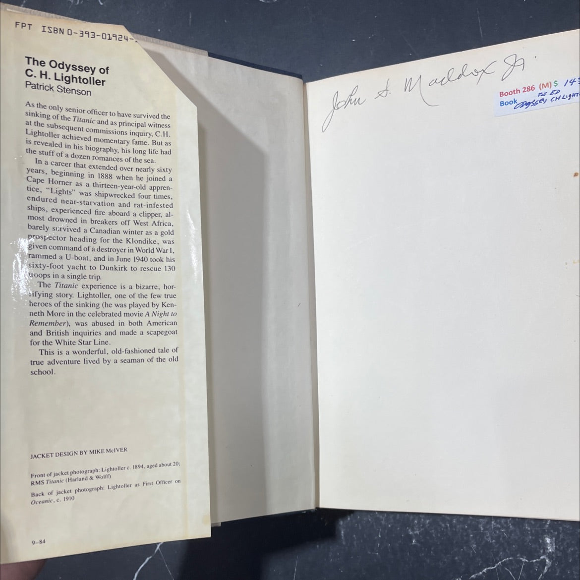 the odyssey of c.h. lightoller book, by patrick stenson, 1984 Hardcover image 4
