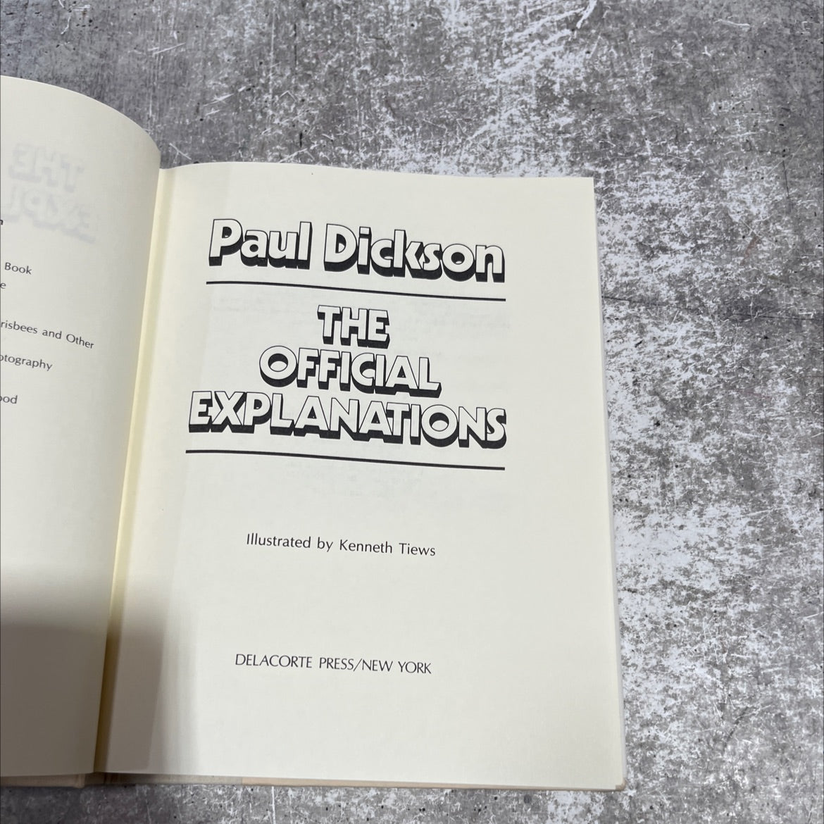 the official explanations book, by Paul Dickson, 1980 Hardcover image 2