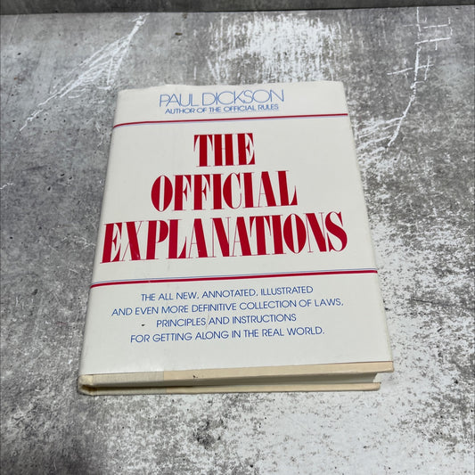 the official explanations book, by Paul Dickson, 1980 Hardcover image 1