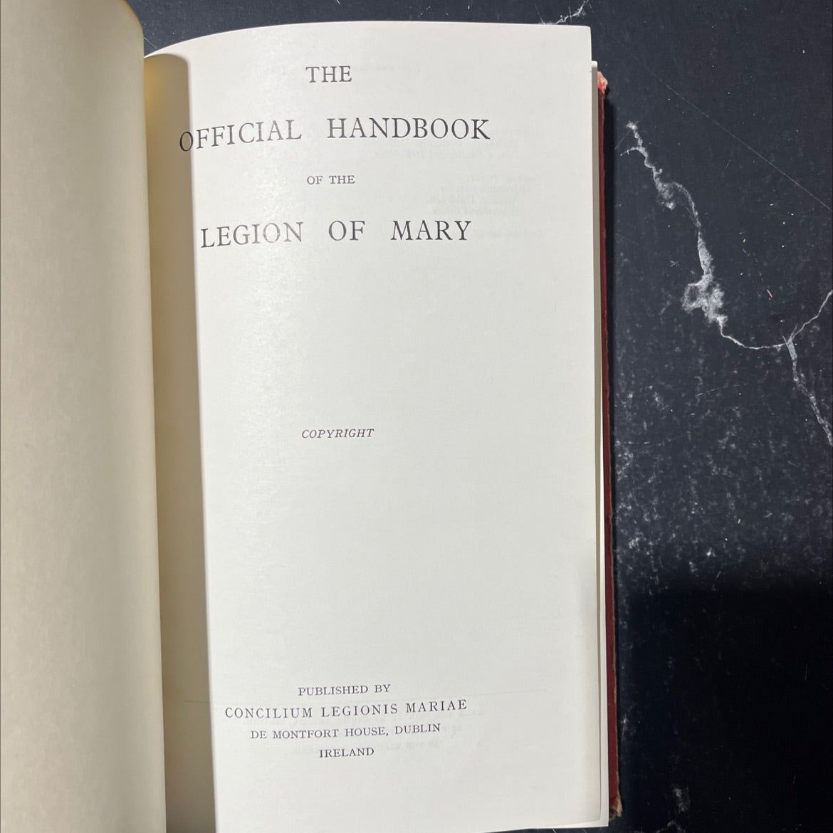 the official handbook of the legion of mary book, by concilium legionis mariae, 1969 Hardcover image 2