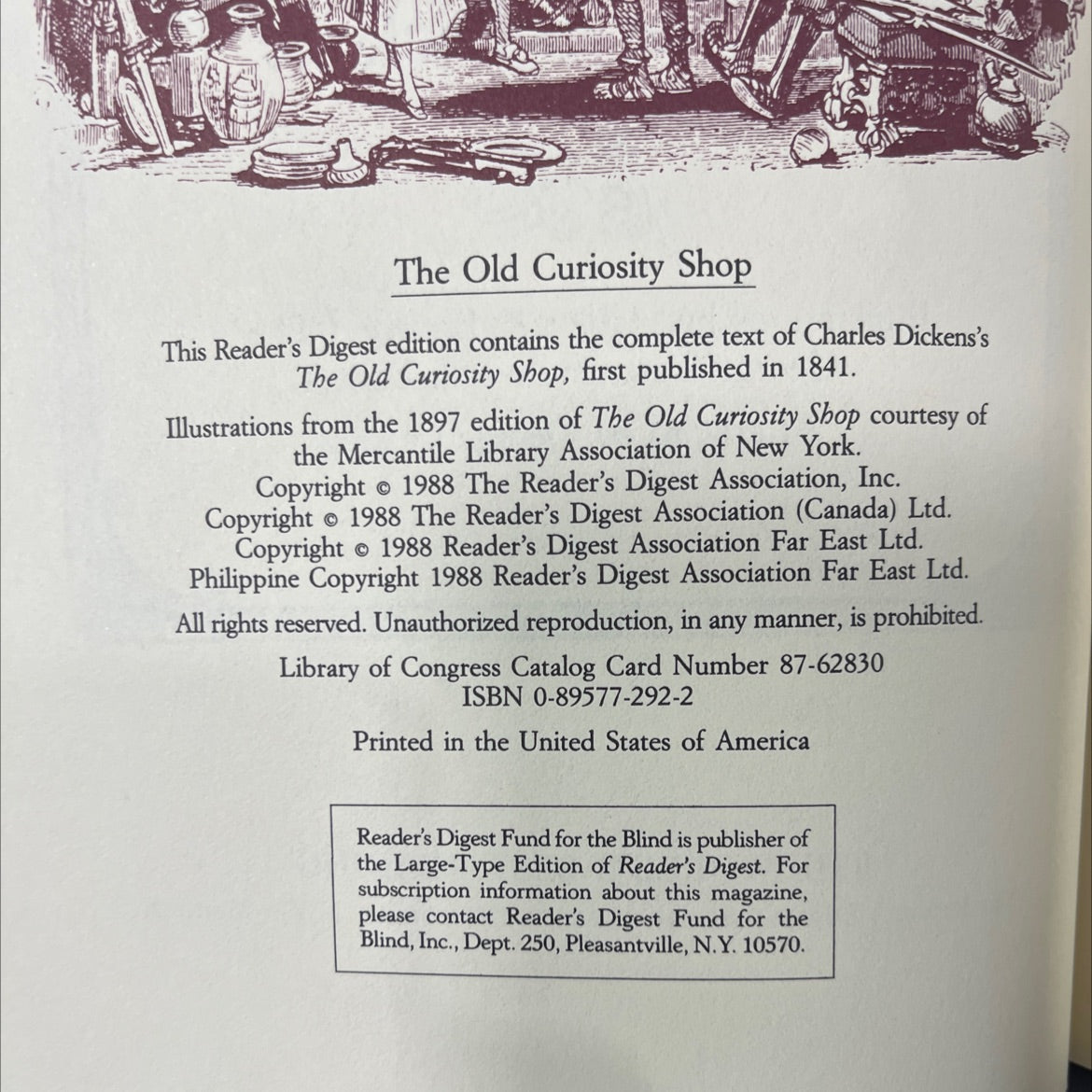 the old curiosity shop book, by charles dickens, 1988 Hardcover image 3