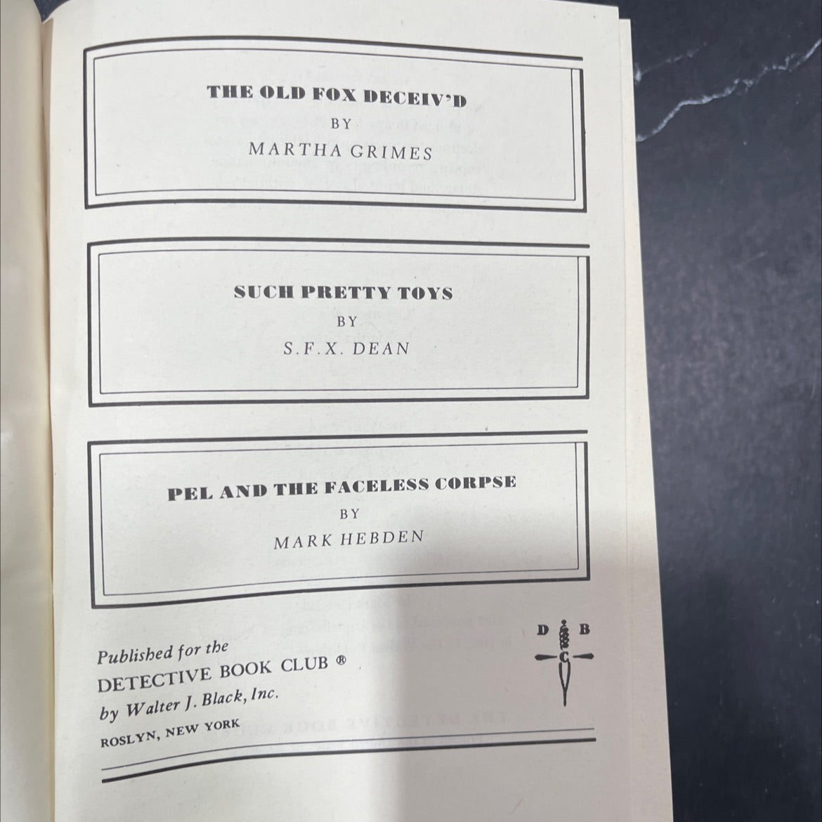 the old fox deceiv'd book, by martha grimes, 1982 Hardcover image 2