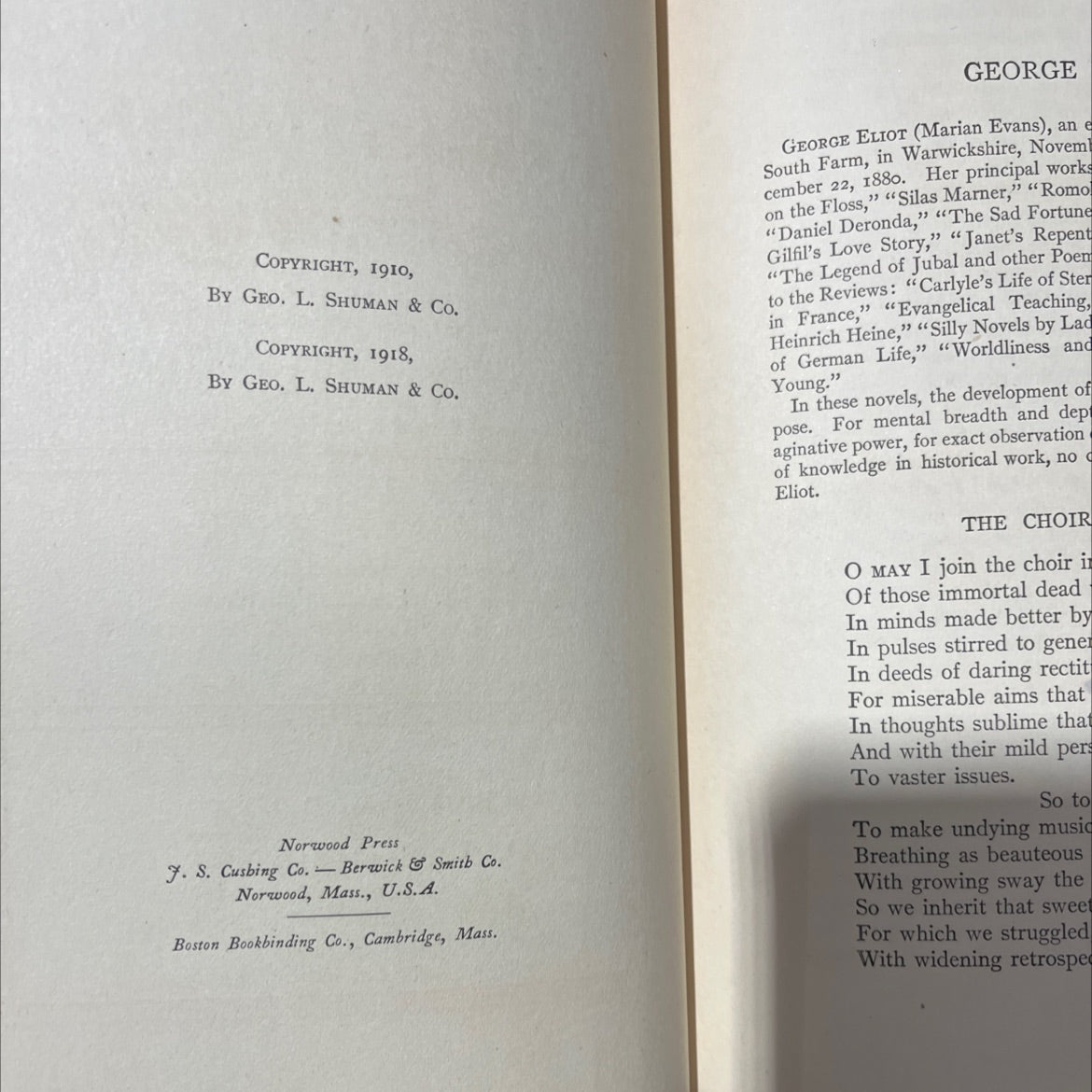 the old north bridge, concord, massachusetts, where the minute men book, by george eliot, 1918 Hardcover image 3