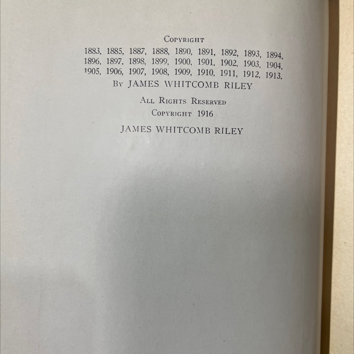 the old riley homestead book, by james whitcomb riley, 1916 Hardcover image 3