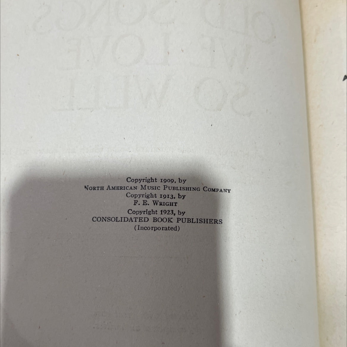 the old songs we love so well book, by pasqual quale amato, 1923 Hardcover image 3