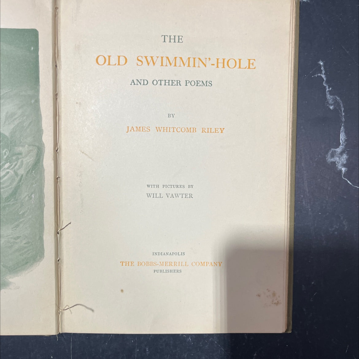 the old swimmin'-hole and other poems book, by james whitcomb riley, 1912 Hardcover image 2