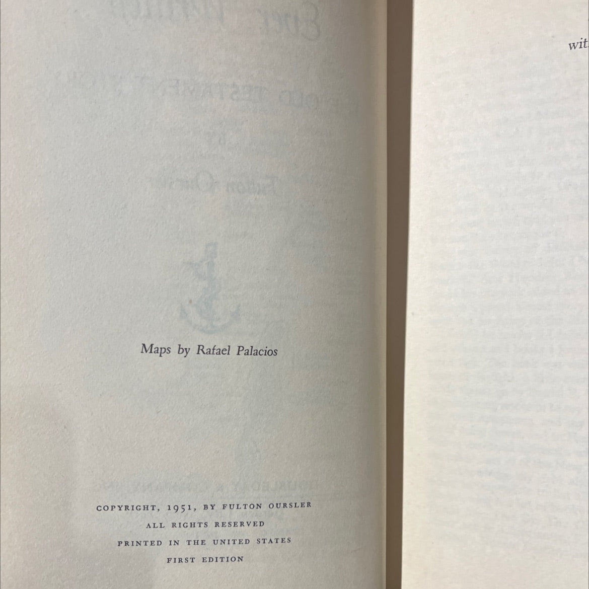 the old testament story book, by Fulton Oursler, 1951 Hardcover image 3