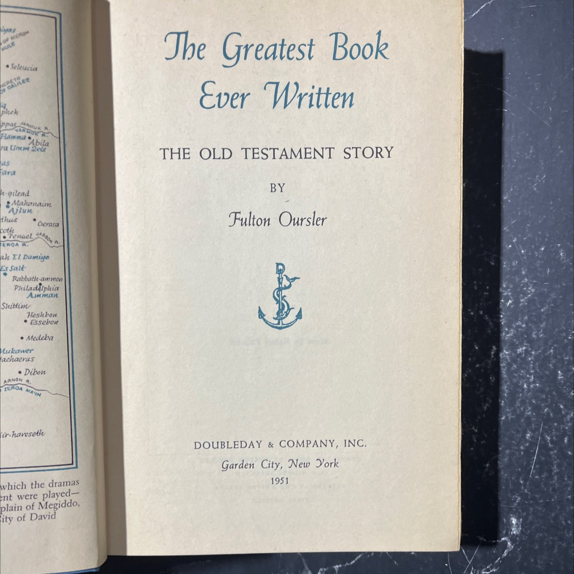 the old testament story book, by Fulton Oursler, 1951 Hardcover image 2