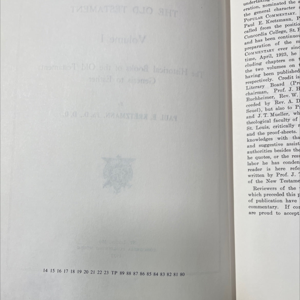 the old testament volume i the historical books of the old testament: genesis to esther book, by paul e. kretzmann, image 3